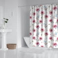 thumbnail image 2 of Pioneer Flower Floral Print Pattern Shower Curtain 84"x72", Bathroom Decorative Shower Curtain Set with 12 Hooks, Waterproof Washable, 2 of 6