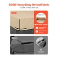 thumbnail image 3 of KFFKFF Outdoor Hot Tub Cover, 85 x 85 x 20 Inch Weather-Resistant and Waterproof Protector, Durable 600D Oxford Fabric with 950N Tear Resistance, Square Spa Cover for Hot Tubs, Brown, 3 of 9