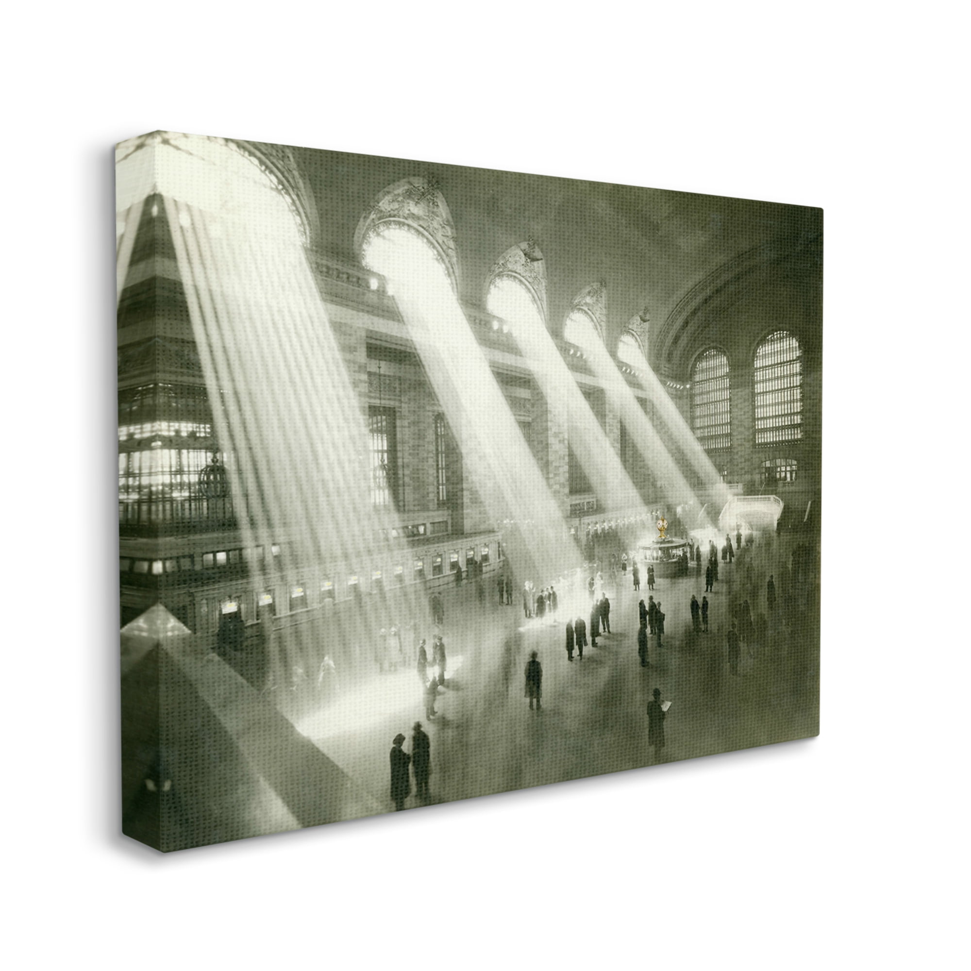 Stupell Vintage Black & White Photograph Arched Windows Sunlight Canvas Wall Art, 48 x 36, Design by Amy Brinkman