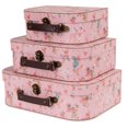 thumbnail image 2 of Jewelkeeper Paperboard Suitcases, Set of 3 Nesting Storage Gift Boxes for Birthday, 2 of 6