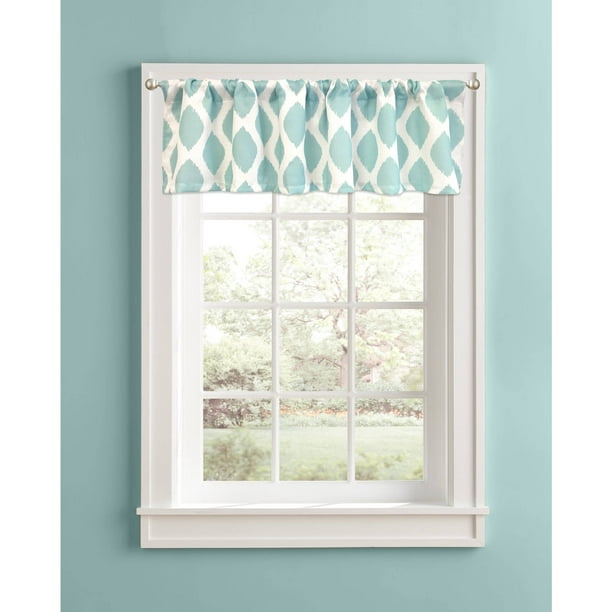 Better Homes & Gardens Aqua Ikat Diamonds Valance