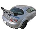 thumbnail image 4 of Ikon Motorsports 56 In V4 Universal Adjustable DownCompatible withce GT Trunk Spoiler Wing - Carbon Fiber CF, 4 of 7
