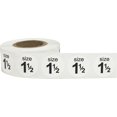 thumbnail image 3 of White Shoe Size 1 1/2 Circle Stickers | 0.75" Inch Round | 500 Pack, 3 of 4