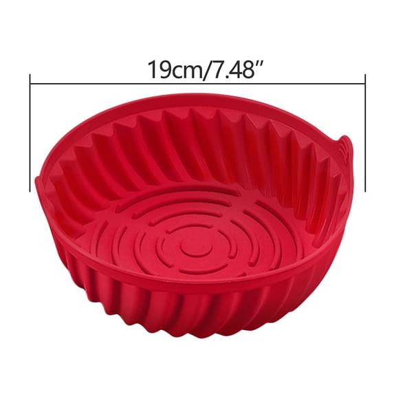 Leodye 1PCS Reusable Round Air Fryer Liners, Non-Stick Basket Accessories -7.5x7.5x2.4in