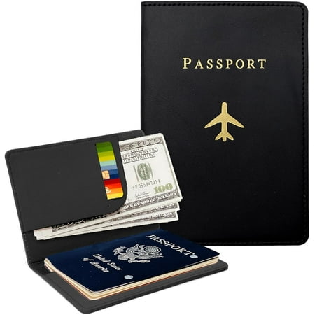 Leather Passport Holder Covers Case, Passport Holder for Travel Women, International Travel Haves Travel Accessories for Women Men, Cruise Ship Essentials, Passport Book Travel Gifts
