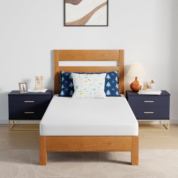 FDW 12-Inch Twin Hybrid Memory Foam Mattress, Medium Firm Cooling Bed-in-a-Box, Pressure Relief, CertiPUR-US Certified
