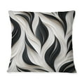 thumbnail image 3 of Designart "Elegant Minimalism In Black And White I" Striped Printed Throw Pillow, 3 of 5