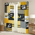 thumbnail image 2 of Construction Curtains & Drapes 52"Wx84"L Tractor Curtains Dinosaur Truck Window Curtains Teen,Cartoon Car Window Treatments 2 Panels Check Excavator Room Decor, 2 of 5