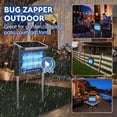 thumbnail image 6 of Solar Zapper Outdoor Indoor  4000mah Rechargeable Portable Fly 4500v Electric Mosquito Killer With Panel Sensor & 10ft Extension Cord Waterproof For Patio Camping Home Backyard, 6 of 7