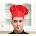 thumbnail image 2 of Hyzrz Set of 3 Pack Adult Chef Hat Adult Adjustable Elastic Baker Kitchen Cooking Chef Cap 3 Pieces (Red), 2 of 3