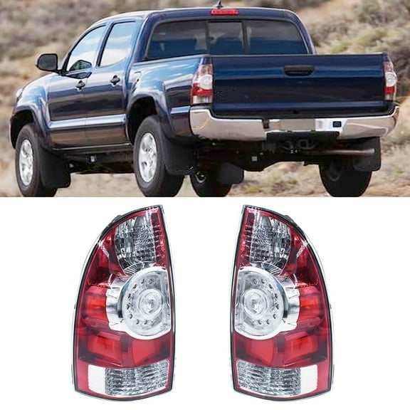 Pair of Rear Tail Light Lamp Housing Assembly Fit for Toyota Tacoma 2005-2015, 05-15 Tacoma Tail Light Housing Assembly