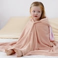 thumbnail image 4 of Joernso Baby Bath Towel Thick Great Water Absorption Hooded Cartoon Style Button Closure Solid Color Warm Soft Kids Bath Poncho Nap Blanket, 4 of 8