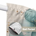 thumbnail image 4 of Swag Valance Curtains for Windows, Teal Elegant Spring Floral Light Filtering Kitchen Curtains with Rod Pocket, Pastoral Flowers Rustic Window Treatment Valances for Living Room, 36x36 - 2 PCS, 4 of 9