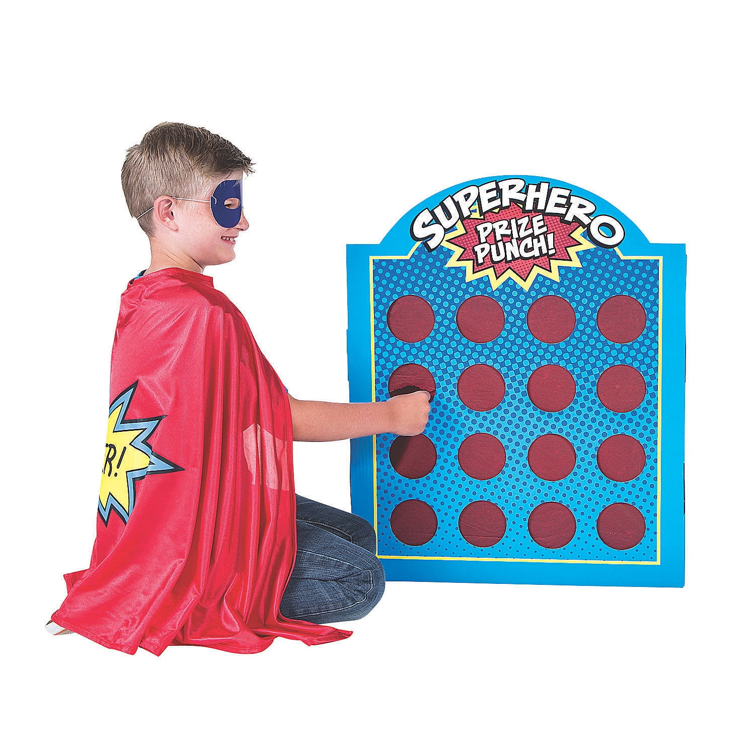 Fun Express Superhero Prize Punch Board Games Cardboard and Tissue Paper