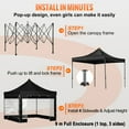 thumbnail image 5 of BENTISM 10' x 10' Instant Pop Up Gazebo Tent, Adjustable Height with UV Resistant, 5 of 9