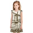 thumbnail image 1 of Vsdgher Moulin à Vent Hollandais pour Filles Chemises de Nuit Manches Courtes à Volants Robe de Nuit Pyjama pour Fête Pyjama-TG, 1 of 6