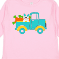 thumbnail image 4 of Inktastic Cute Easter Bunny in Blue Truck with Carrots Boys or Girls Long Sleeve Toddler T-Shirt, 4 of 5