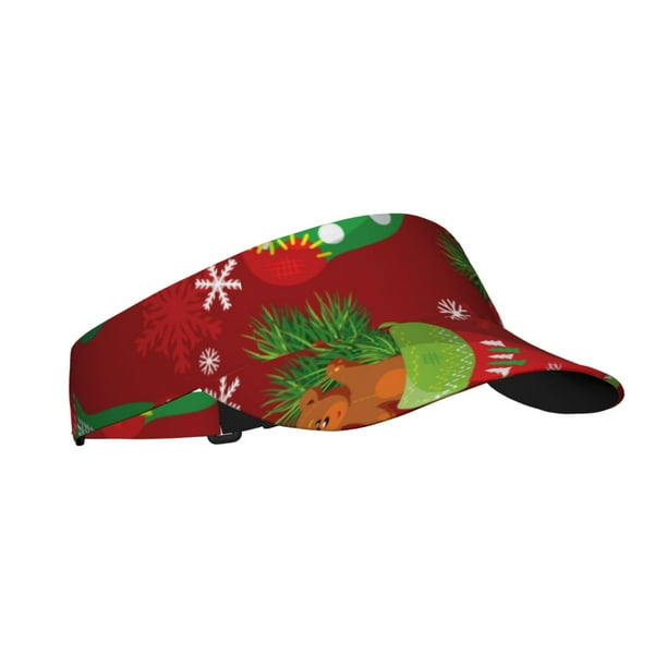 Fotbe X-mas and New Year Visera Deportiva con Diseño, Gorra Abierta Ajustable de Algodón para Mujer y Hombre