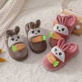 thumbnail image 4 of Kids Boys Girls Cute Rabbit Slippers Non-slip Fuzzy Warm Soft Bunny Slippers For Toddlers Bedroom House Indoor Shoes, 4 of 8