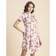 thumbnail image 3 of Moomaya Short Sleeve Asymmetric Printed Dress - Women's Trendy Casual Dress, 3 of 9