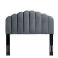thumbnail image 2 of Ergode Veronique King/California King Performance Velvet Headboard - Charcoal, 2 of 5