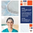 thumbnail image 3 of Blue Disposable Hair Nets, Lightweight Breathable Mesh, 1000 Count, 21 in, 3 of 7