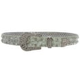 thumbnail image 2 of Kids 1 1/16" (27 mm) Western Cowgirl Rhinestone Studded Skinny Belt, 2 of 2