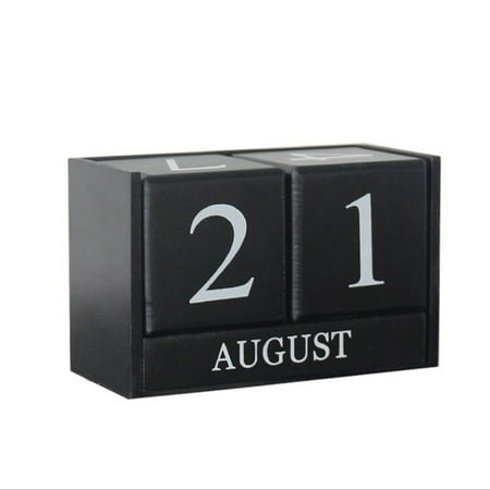 UYUH Vintage Wooden Calendar Desktop Date Display Home Office Decoration for Home Bedroom Kitchen Bathroom Garden Tools Supplies & Decorations