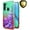Green/Red, variant on Samsung Galaxy A21 Phone Case, with [Tempered Glass Protector Included] Liquid Floating Glitter Quicksand Bling with Spot Diamond Cover - Green/Red