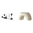 thumbnail image 1 of Moderno Y Bonito Reloj De Pared Con Forma De Panda Y Taburete Para Cambiar Zapatos Para Sala De Estar, Práctico Y Resistente, Decoración Del Hogar, Silla Antideslizante, Taburete Otomano Para, 1 of 8
