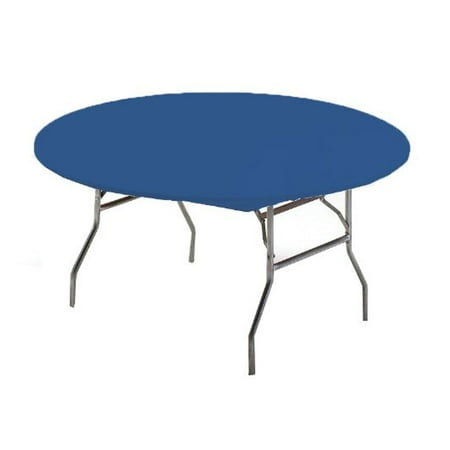 

60 inch Round Plastic Stay Put Tablecover Royal Blue Pack of 6