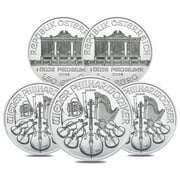 AUSTRIA MINT Lot of 5 - 2024 1 oz Austrian Silver Philharmonic Coin BU