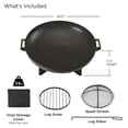 thumbnail image 3 of Bowery Hill Mid-Century Outdoor Steel Fire Bowl in Gray, 3 of 9