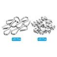 thumbnail image 3 of Unique Bargains 5/32' Wire Rope Kit, 40 Pack M4 Stainless Steel Thimbles & Clamps for Wire Rope, 3 of 7