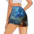 thumbnail image 3 of Goofa Mountain Blue Flowers Vase Printed Women 2 in 1 Running Shorts,Quick Dry Athletic Workout Shorts,High Waisted Athletic Shorts with Liner Pockets-XX-Large, 3 of 9