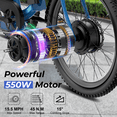 thumbnail image 3 of Ancheer 24" Folding Electric Tricycle,Peak 500W 3-Wheel Electric Bike For Adults,48V/499Wh Removable Battery UL2849 Certified,15.5Mph Step-Thru E-trike,Cargo Motorized Tricycle, 3 of 11