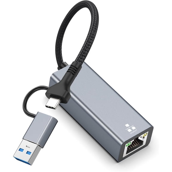 USB C to Ethernet Adapter, 1000 Mbps USB 3.0 Wired Network Converter Plug Play, Gigabit Ethernet Type-C to RJ45 Network Adapter for Laptop, Windows XP, MAC OS, Linux, Vista 7 8 10 11 More