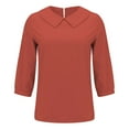 thumbnail image 4 of Blouses for women dressy casual Flax Soft Clothing M Red womens blouses, 4 of 4