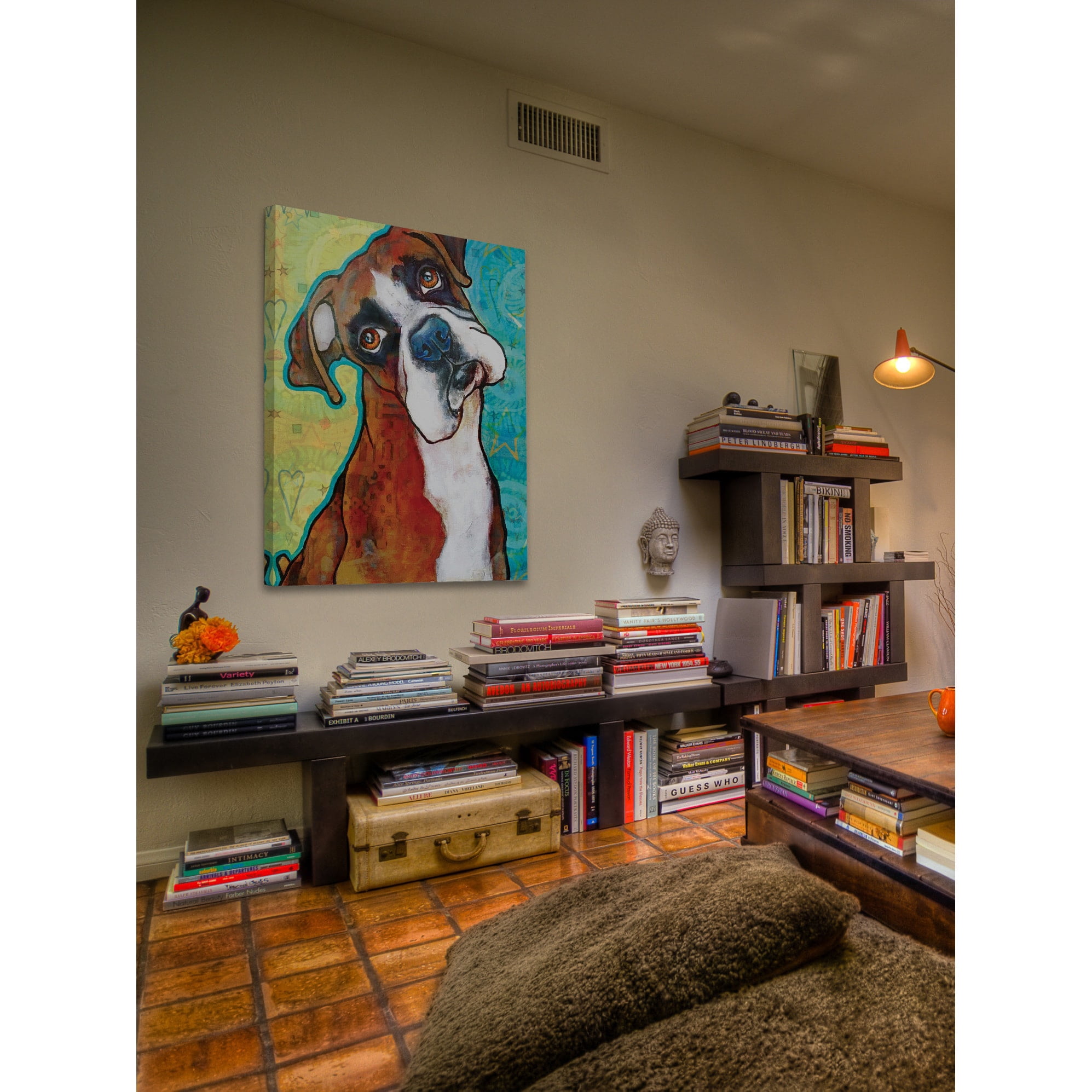 Marmont Hill 'Fawn Boxer' by Stephanie Gerace Painting Print on Wrapped Canvas