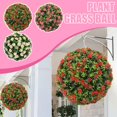 thumbnail image 4 of Indoor Hanging Green Plant Ball - Artificial Grass Décor For Home Flower U4L6, 4 of 8