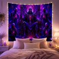 thumbnail image 2 of Skeletal Figure Seated with Upon Elaborate Throne Main, Spooky Gothic for Gothic Decor Fans, Dark Art Decor, Halloween Gift, Tapestry Wall Hanging for Bedroom and Dorm, 2 of 7