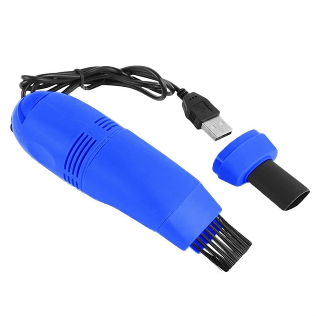 Bewildely Máquina de limpieza de teclado alimentada por USB, portátil, portátil, dormitorio, coche, aspiradora, colector de polvo, suministros para Suministros de limpieza para el hogar Azul oscuro Bewildely HA059640-03