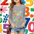 thumbnail image 2 of Girls Long Sleeve Shirts Cotton Toddler Girls Clothes Unisex Kids Cozy Solid Pullover Sweater, Soft Stylish Casual Top For Daily School Outdoor Wear First Day Of School, 2 of 5