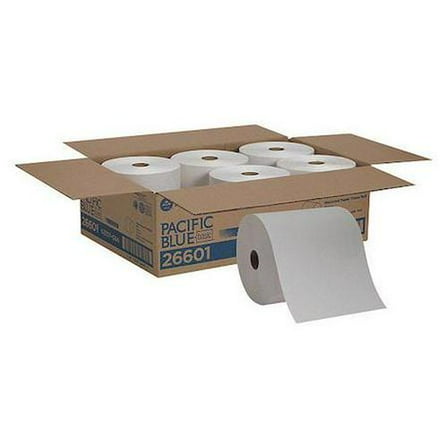 Georgia-Pacific Pacific Blue Basic Hardwound Paper Towels, Continuous Roll, 7 7/8 in W, 800 ft, White, 6 Pack