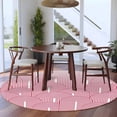 thumbnail image 3 of Round Rugs 5Ft, Red Ombre Round Area Rug Washable Indoor Throw Carpet, Farmhouse Stripes Modern Abstract Art Soft Non Slip Circle Rug for Cabinet Bathroom Home Decor Aesthetic, 3 of 8