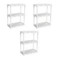 thumbnail image 1 of Gracious Living Knect A Shelf 3 Shelf Interlocking Organizers, White (3 Pack), 1 of 11