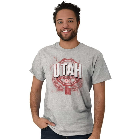Utah UT Student Campus Pride Seal Men's Graphic T Shirt Tees Brisco Brands S