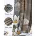 thumbnail image 3 of White Floral Kitchen Curtains Spring Farmhouse Vintage Flower Leaf Plant Cafe Short Curtains for Bathroom Blackout Window Curtain Small Window Treatment Drapes for Bedroom Living Room 52"x45"x2, 3 of 9