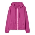 thumbnail image 5 of Gibobby Zip Up Hoodie Women Casual Oversized Sweatshirts - Fall Fashion Fleece Lined Jacket - Thick Warm Coat Winter Clothing(L,Hot Pink), 5 of 7