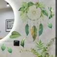 thumbnail image 2 of Adhesivos de pared con forma de pluma botánica en forma de atrapasueños, color verde, 2 of 4
